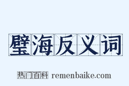 璧海反义词是什么意思的图片